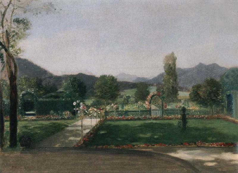 Friedrich August von Kaulabch Garden in Ohlstadt China oil painting art